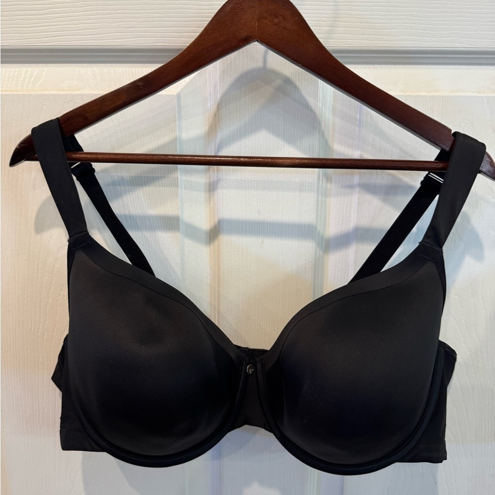Cacique Lane Bryant Womens Bra Black Underwire Size 46D